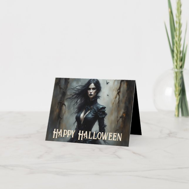 Gotisk Halloween-natt av mystik Kort (Framsida)