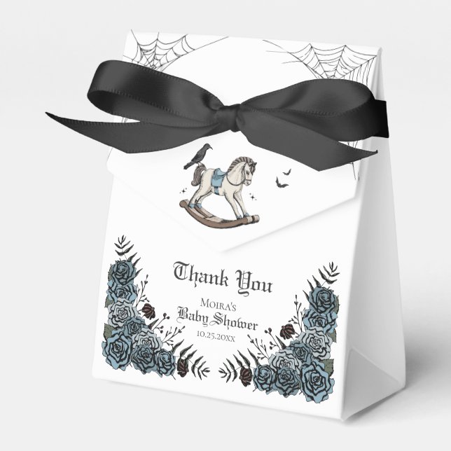 Gotisk Halloween- rockande häst för baby shower Presentaskar (Framsidan Sidan)