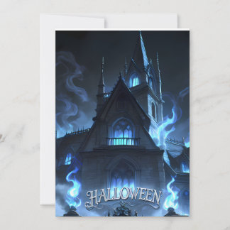Gotisk Halloween spökslott Inbjudningar