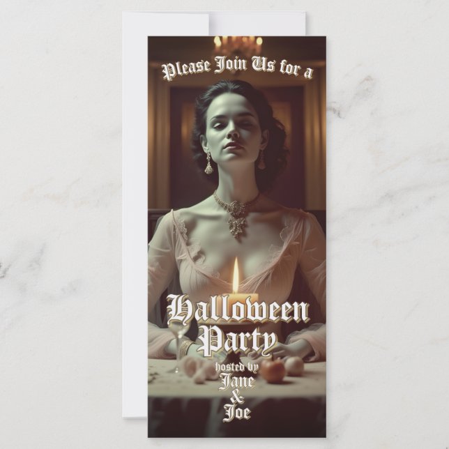 Gotisk Halloweenbankett i ljuset från levande ljus (Framsida)
