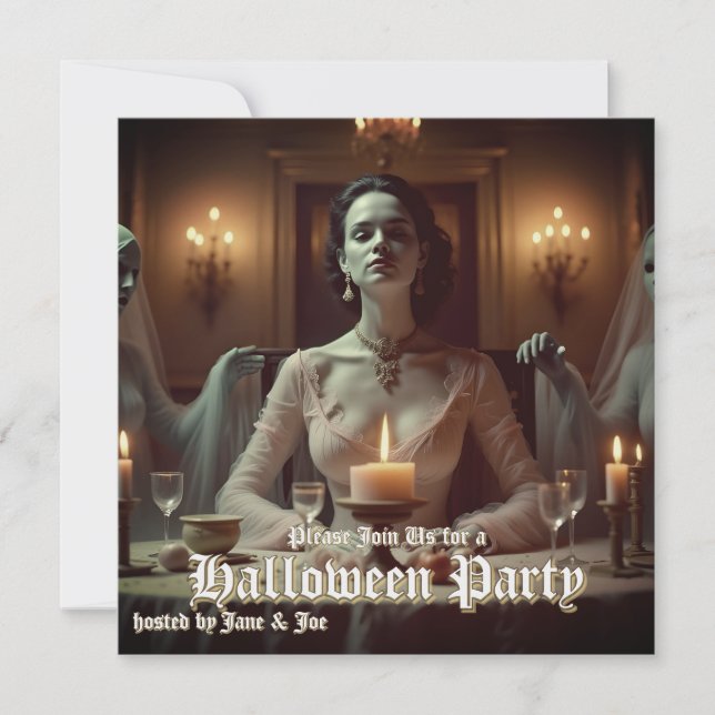 Gotisk Halloweenbankett i ljuset från levande ljus (Framsida)