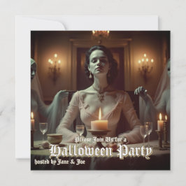 Gotisk Halloweenbankett i ljuset från levande ljus