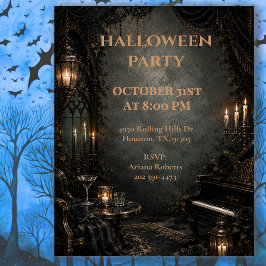 Gotisk Halloweenfest Soiré Design Inbjudningar