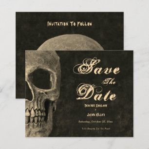 Gotisk halvt kranium sepia budget Spara datum