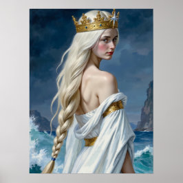 Gotisk Havfrue Svankung Fantasy Affisch