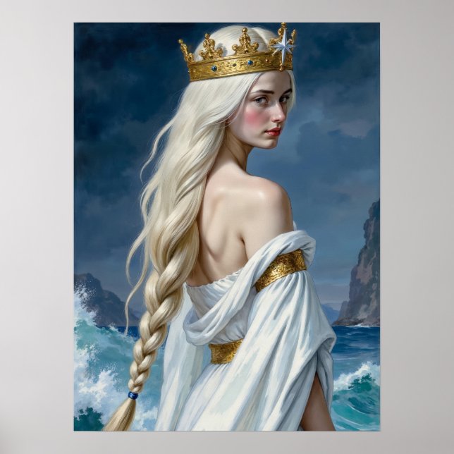 Gotisk Havfrue Svankung Fantasy Affisch (Framsidan)