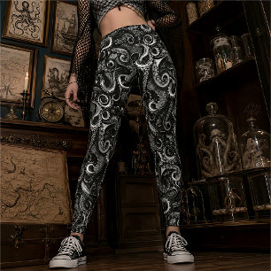 Gotisk Havshäxa Kraken Mörk Naturalistisk Kurios Leggings