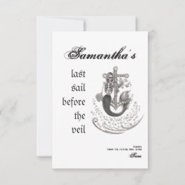 Gotisk Havsjungfru Sista Seglet Slöja Systerfest Tack Kort