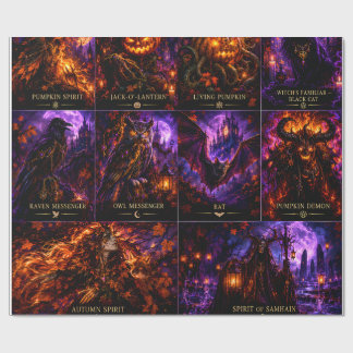 Gotisk häxa & Halloween-monster presentpapper