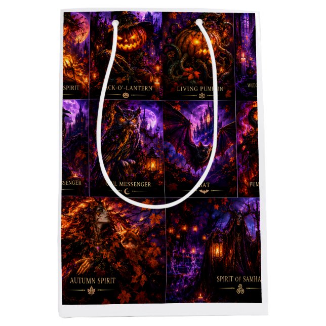 Gotisk häxa & Halloween-monster presentpapper (Framsidan)