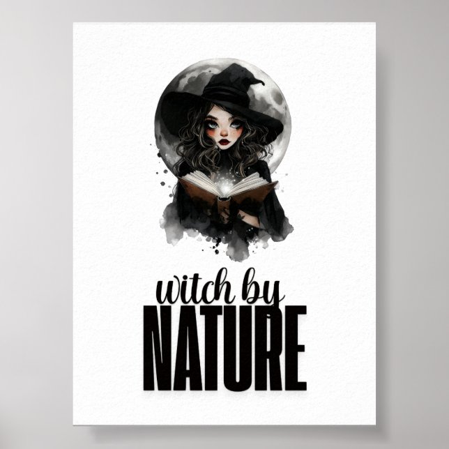 Gotisk häxa natur fullmåne design ||  poster (Framsidan)
