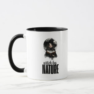 Gotisk häxdsgnatur fullmånsdesign mugg