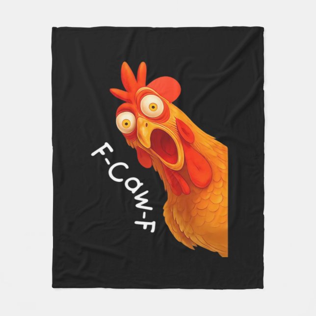 Gotisk humor Rollig F-Caw-F Kråka Fleecefilt (Framsidan)