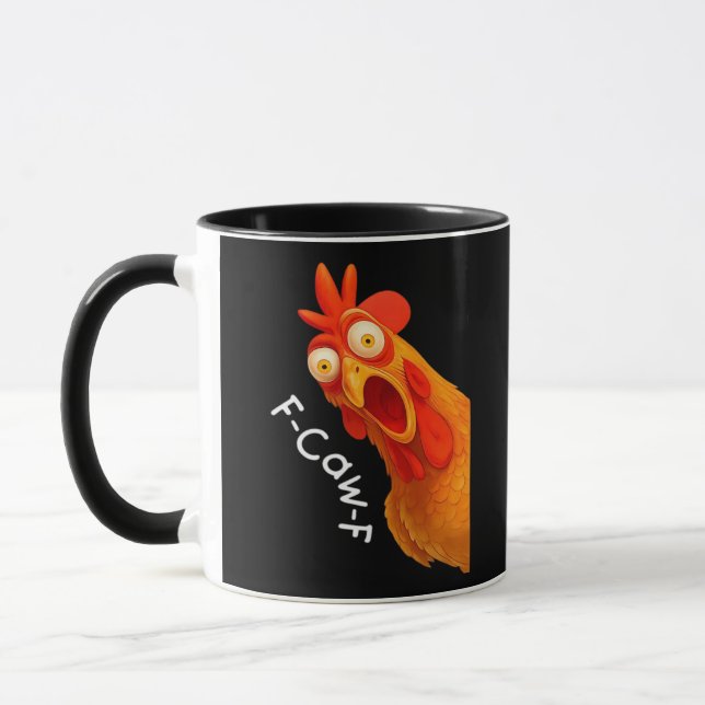 Gotisk humor Rollig F-Kaw-F Kråka Mugg (Vänster)