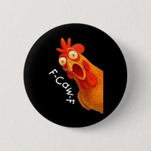 Gotisk humor Rollig F kraxande F kråka design Knapp
