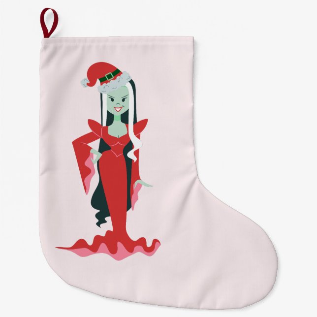 gotisk jul skräck santa vampyr kvinna stor julstrumpa (Framsidan)