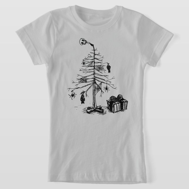 Gotisk julgran t shirt (Laydown)