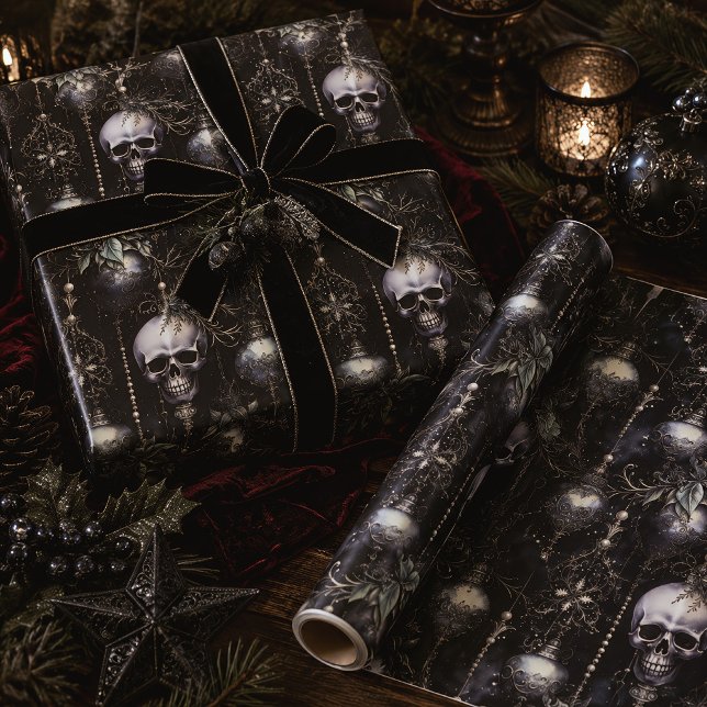 Gotisk julskallar spöklik presentpapper (Skapare uppladdad)