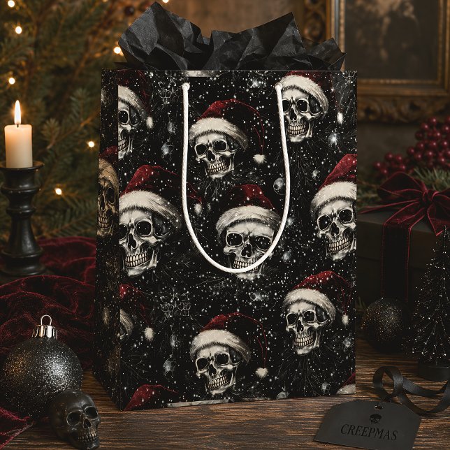 Gotisk julskalle Creepmas-presentväska (Skapare uppladdad)