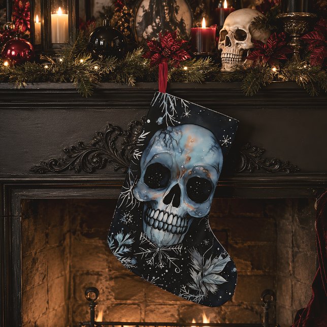 Gotisk julskalle spöklik liten julstrumpa (Skapare uppladdad)