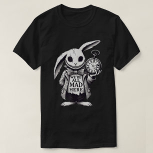 Gotisk kanin galen underland mörk fantasy konst t shirt