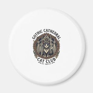 Gotisk katedral katt katt grafisk t-shirt konst - magnet