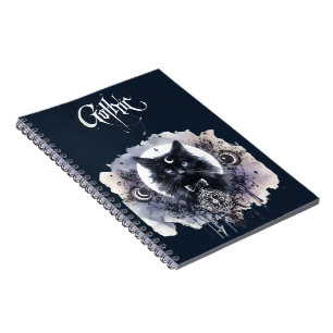 Gotisk katt anteckningsbok