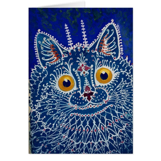 Gotisk katt av Louis Wain Hälsningskort (Framsidan)