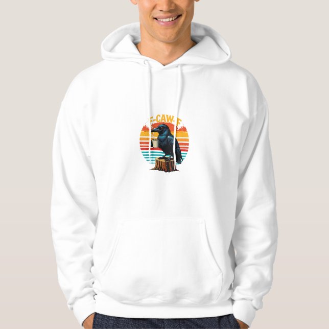 Gotisk Korp Rolig Halloween F Caw F Kaffe Hoodie (Framsida)