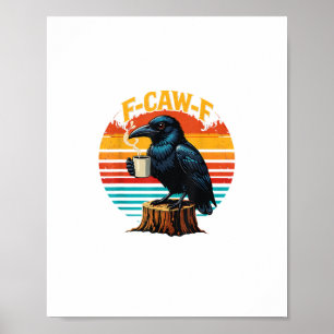 Gotisk Korp Rolig Halloween F Kraka F Kaffe Poster