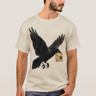Gotisk kråkbärare med vintagekuvert och Ja T Shirt