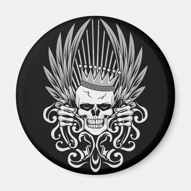 Gotisk kungskalle magnet (Framsidan)