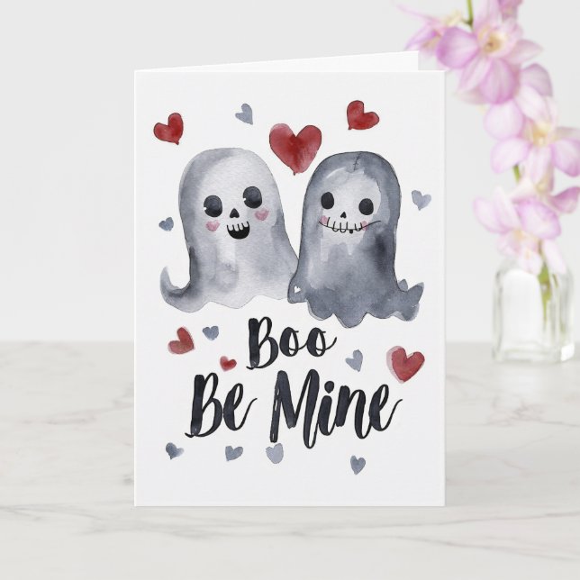 Gotisk kuslig Alla hjärtans dag-spöken med hjärtan Kort (Orkide)