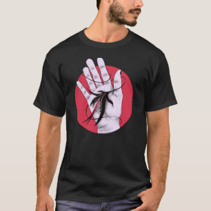 Gotisk kuslig kuslig konst räcker det sticka t shirt