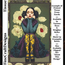 gotisk kvinna med poppies DQ6R Decoupage