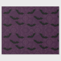 Gotisk lila fladdermusdamask blomster mönster