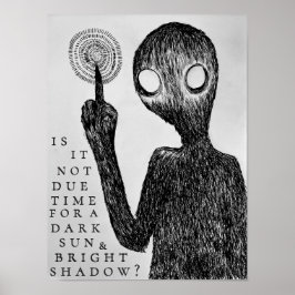 Gotisk linjekonst Original design Mörka skuggor  Poster
