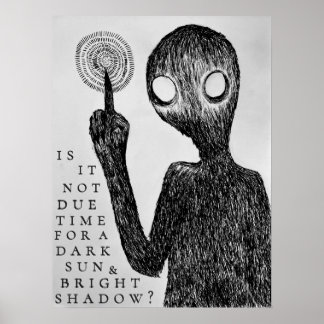 Gotisk linjekonst Original design Mörka skuggor Poster