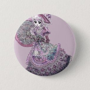 Gotisk Lolita för rosa VictorianAnimeflicka Knapp