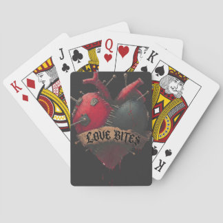 Gotisk "Love Bites" Anatomisk Hjärtillustration Casinokort