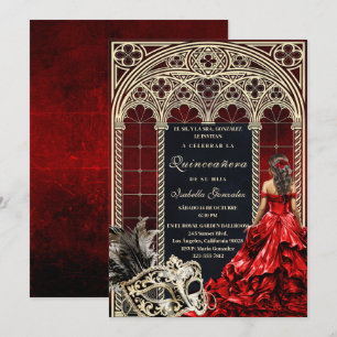 Gotisk Mascarada Quinceañera-inbjudan Inbjudningar
