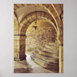 Gotisk medeltida kyrka poster