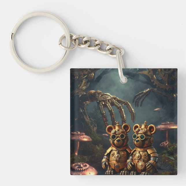 Gotisk mekanisk mörk skog Steampunk Gummibjörn (Framsidan)