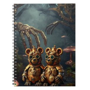 Gotisk mekanisk mörk skog Steampunk Gummibjörn Anteckningsbok