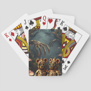 Gotisk mekanisk mörk skog Steampunk Gummibjörn Casinokort