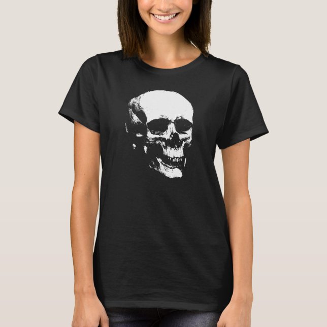 Gotisk mode Skalle T Shirt (Framsida)