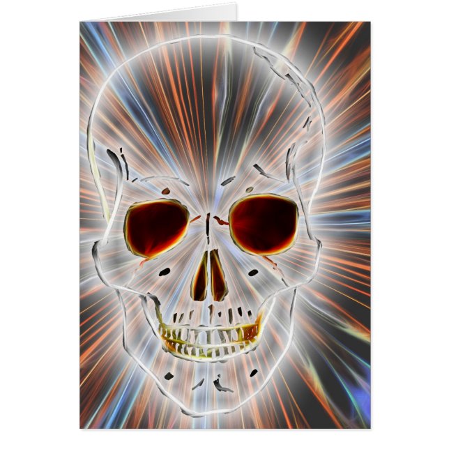 Gotisk moderiktig skalle hälsningskort (Framsidan)