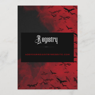 gotisk Moody Vampire Fladdermus Inbjudningskort fö