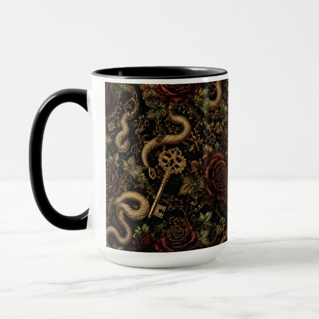 Gotisk Mörk Akademisk Ros Morgon Kaffe Mugg Presen (Vänster)