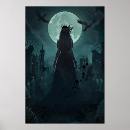 Gotisk Mörk Feministisk Månskens Korp Drottning Poster